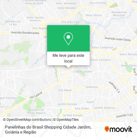 Panelinhas do Brasil Shopping Cidade Jardim mapa