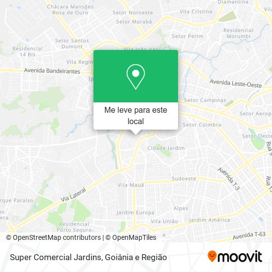 Super Comercial Jardins mapa