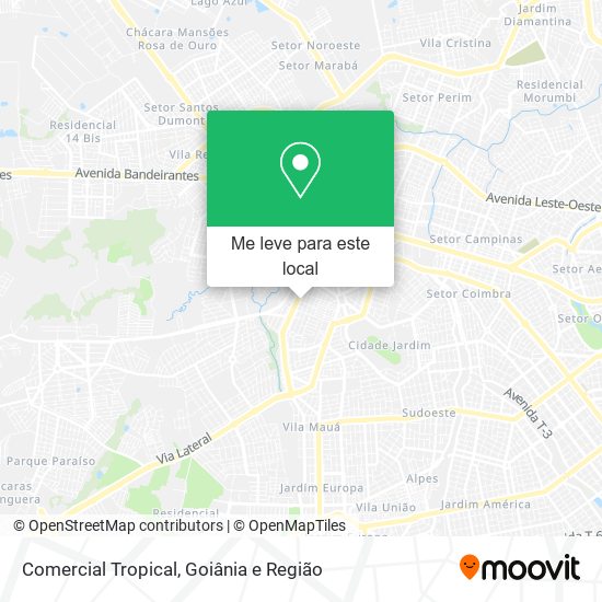 Comercial Tropical mapa