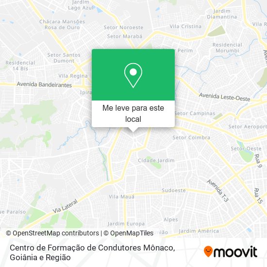 Centro de Formação de Condutores Mônaco mapa