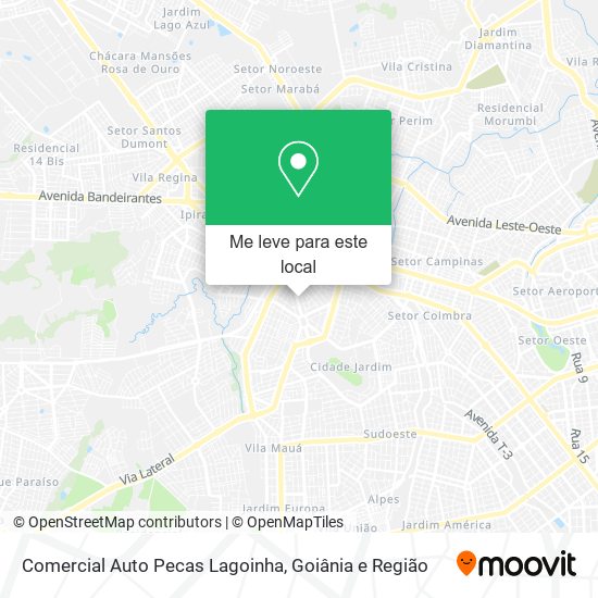 Comercial Auto Pecas Lagoinha mapa