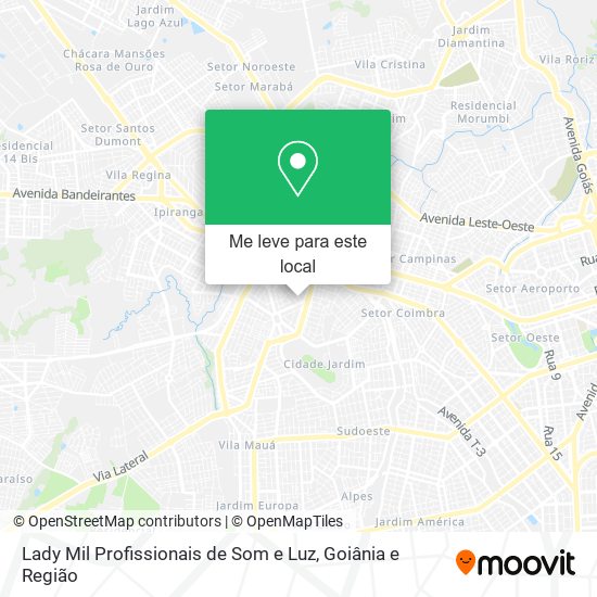 Lady Mil Profissionais de Som e Luz mapa