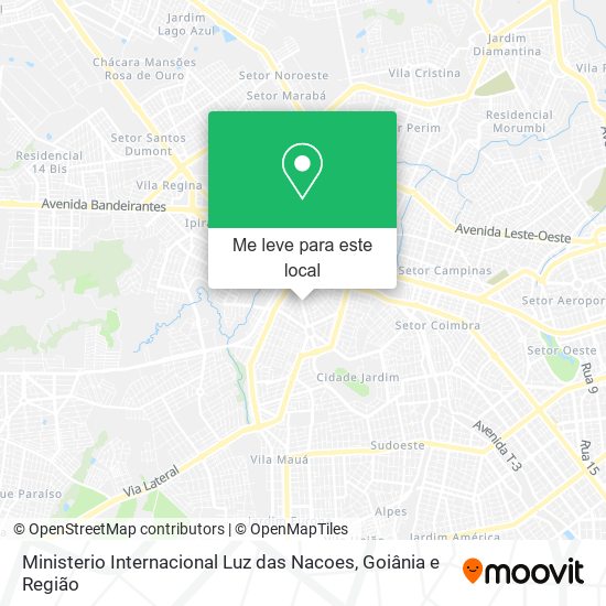 Ministerio Internacional Luz das Nacoes mapa