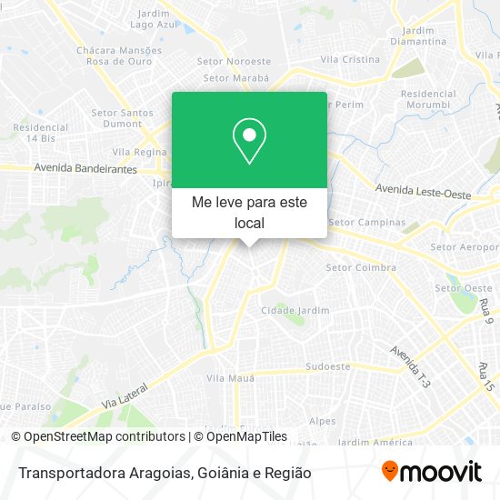 Transportadora Aragoias mapa