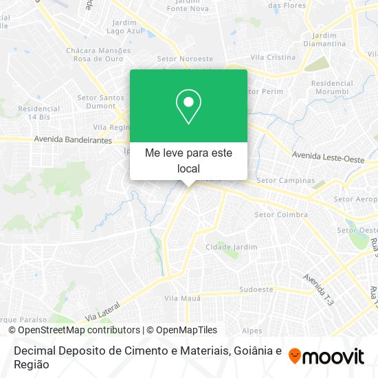 Decimal Deposito de Cimento e Materiais mapa