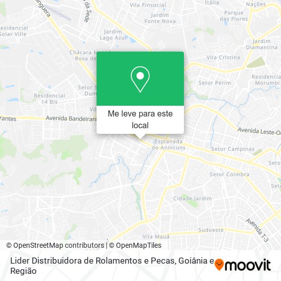 Lider Distribuidora de Rolamentos e Pecas mapa