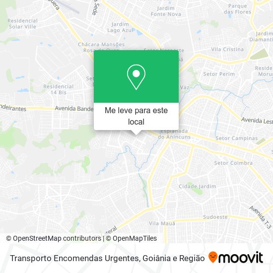 Transporto Encomendas Urgentes mapa