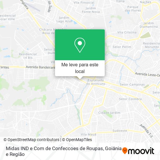 Midas IND e Com de Confeccoes de Roupas mapa