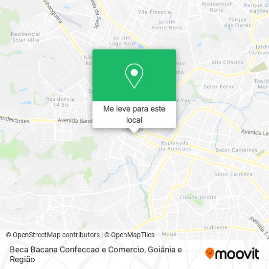 Beca Bacana Confeccao e Comercio mapa