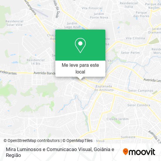 Mira Luminosos e Comunicacao Visual mapa