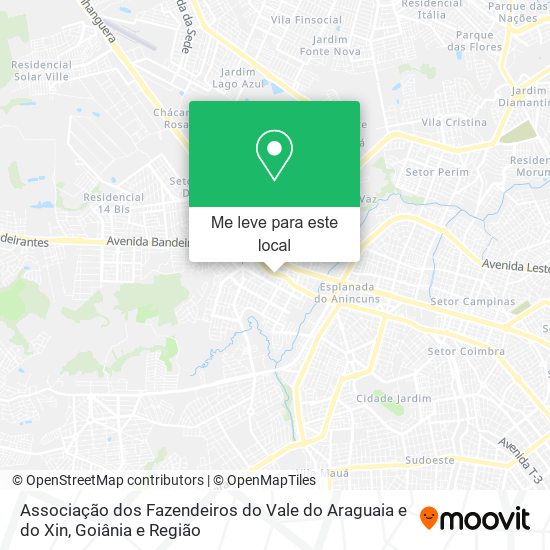 Associação dos Fazendeiros do Vale do Araguaia e do Xin mapa