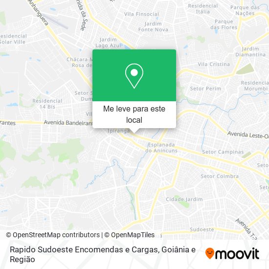 Rapido Sudoeste Encomendas e Cargas mapa