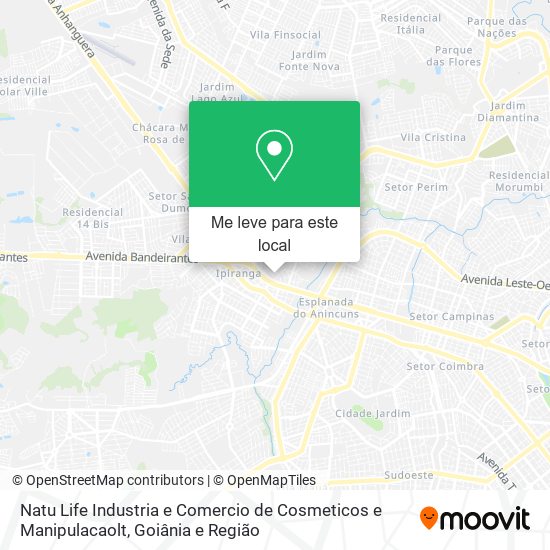 Natu Life Industria e Comercio de Cosmeticos e Manipulacaolt mapa