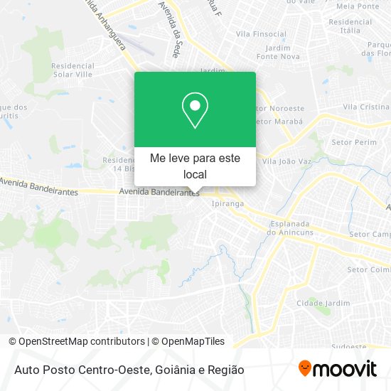 Auto Posto Centro-Oeste mapa