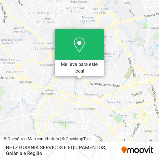 NETZ GOIANIA SERVICOS E EQUIPAMENTOS mapa