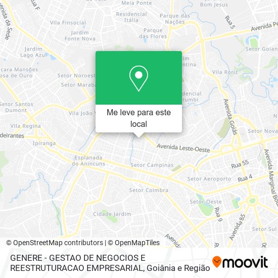 GENERE - GESTAO DE NEGOCIOS E REESTRUTURACAO EMPRESARIAL mapa