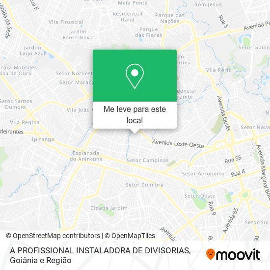 A PROFISSIONAL INSTALADORA DE DIVISORIAS mapa