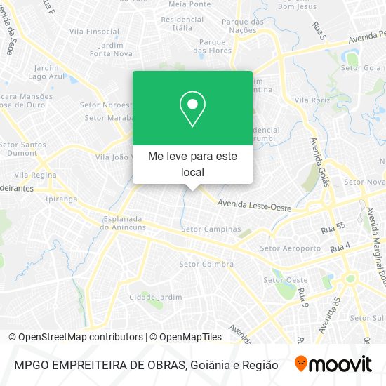 MPGO EMPREITEIRA DE OBRAS mapa