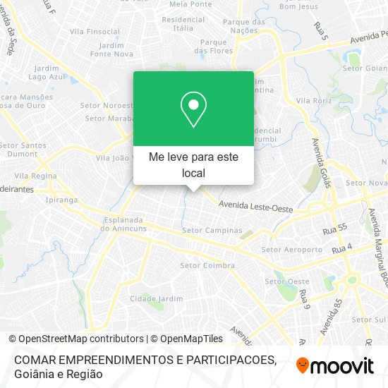 COMAR EMPREENDIMENTOS E PARTICIPACOES mapa