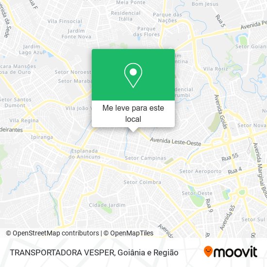 TRANSPORTADORA VESPER mapa