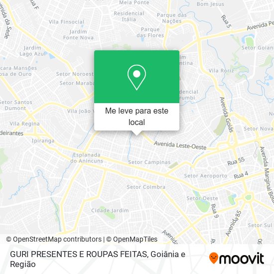 GURI PRESENTES E ROUPAS FEITAS mapa