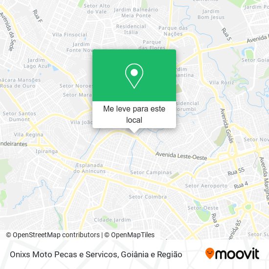 Onixs Moto Pecas e Servicos mapa