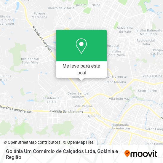 Goiânia Um Comércio de Calçados Ltda mapa