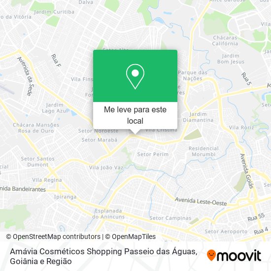 Amávia Cosméticos Shopping Passeio das Águas mapa