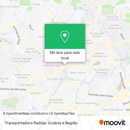 Transportadora Raddar mapa