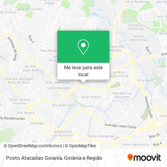 Posto Atacadao Goiania mapa