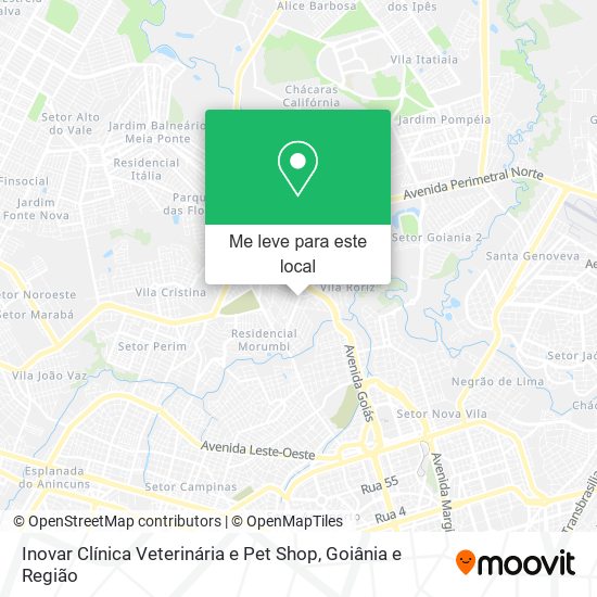 Inovar Clínica Veterinária e Pet Shop mapa