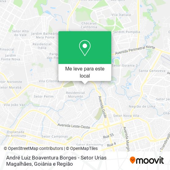 André Luiz Boaventura Borges - Setor Urias Magalhães mapa