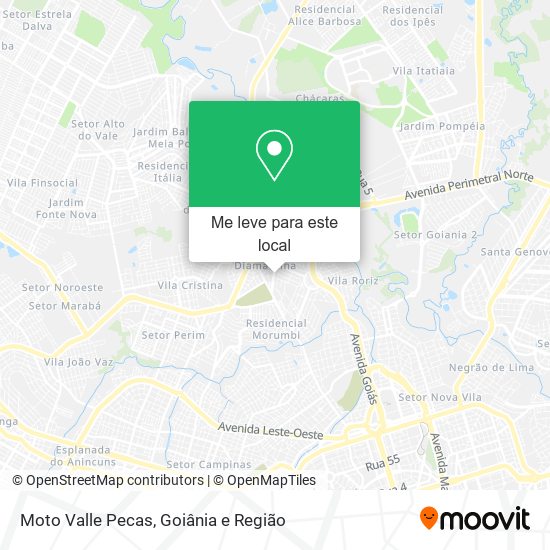 Moto Valle Pecas mapa