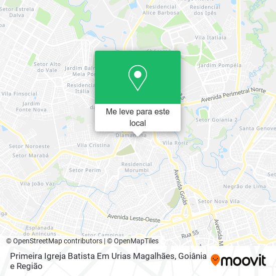 Primeira Igreja Batista Em Urias Magalhães mapa