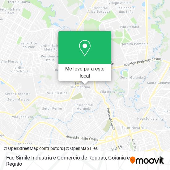 Fac Simile Industria e Comercio de Roupas mapa