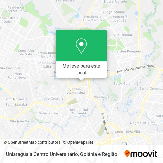 Uniaraguaia Centro Universitário mapa
