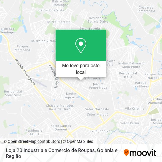 Loja 20 Industria e Comercio de Roupas mapa