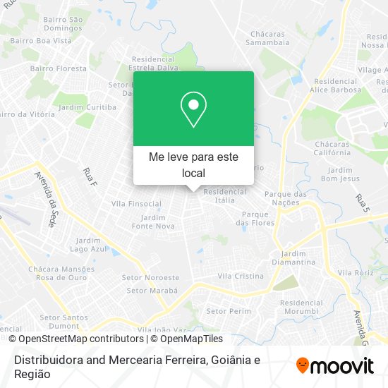 Distribuidora and Mercearia Ferreira mapa