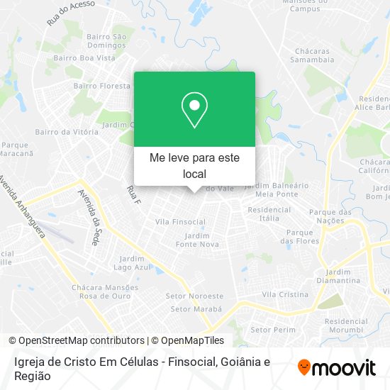 Igreja de Cristo Em Células - Finsocial mapa