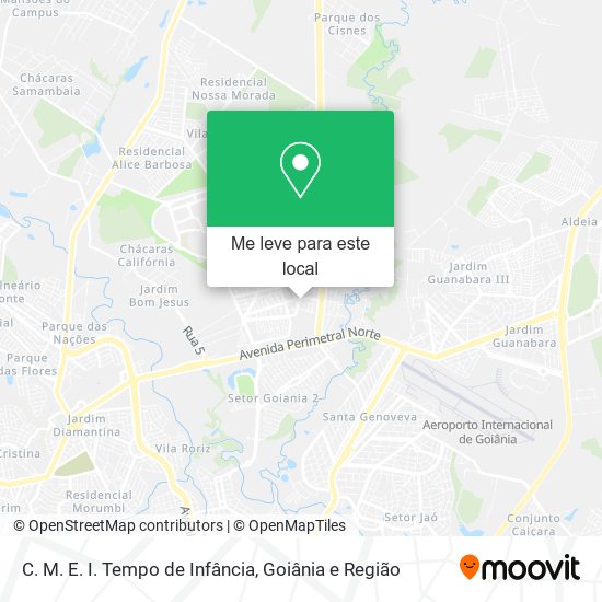 C. M. E. I. Tempo de Infância mapa