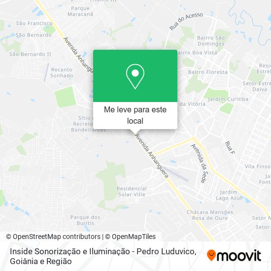 Inside Sonorização e Iluminação - Pedro Luduvico mapa