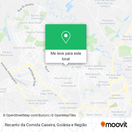 Recanto da Comida Caseira mapa