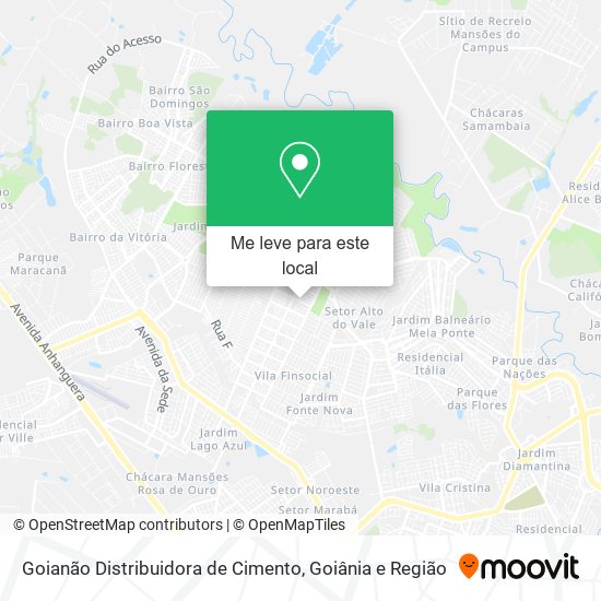 Goianão Distribuidora de Cimento mapa