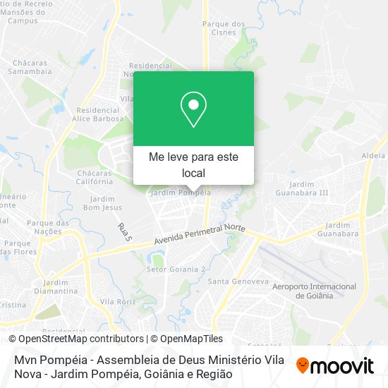 Mvn Pompéia - Assembleia de Deus Ministério Vila Nova - Jardim Pompéia mapa