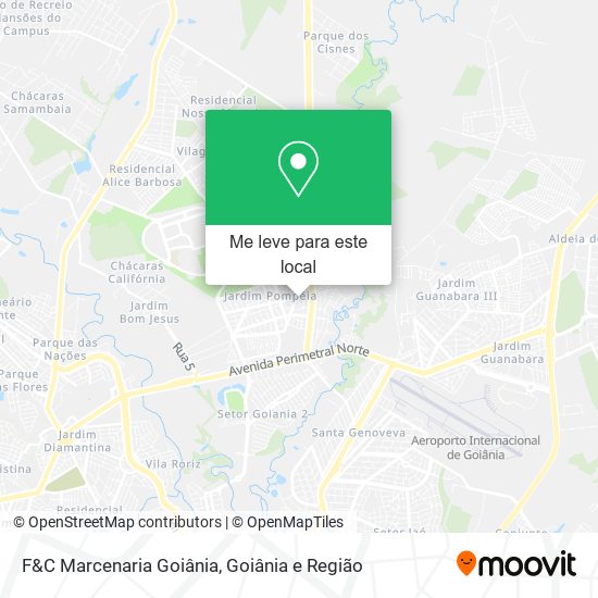 F&C Marcenaria Goiânia mapa