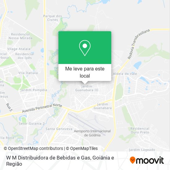 W M Distribuidora de Bebidas e Gas mapa