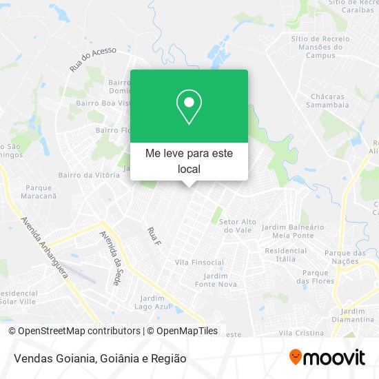 Vendas Goiania mapa