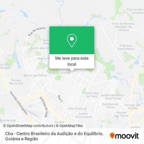 Cba - Centro Brasileiro da Audição e do Equilíbrio mapa