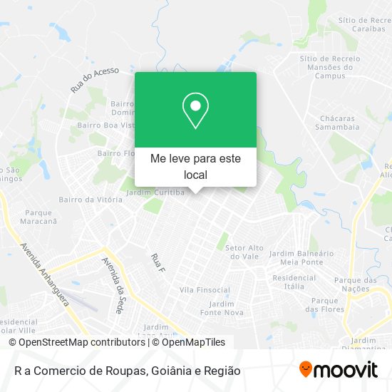 R a Comercio de Roupas mapa