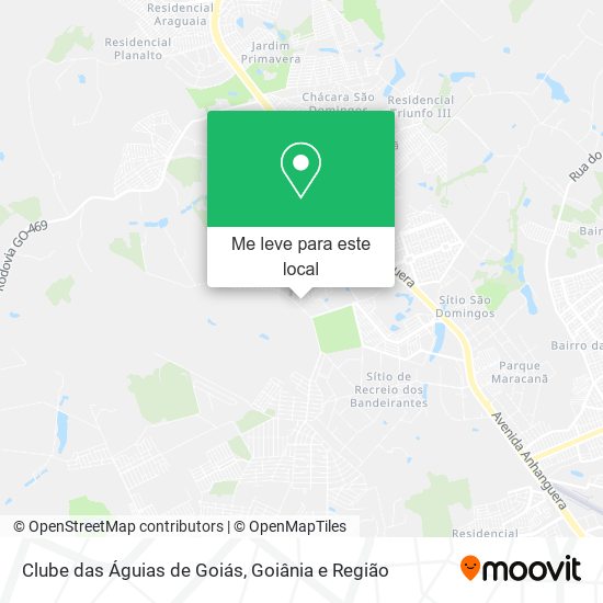 Clube das Águias de Goiás mapa
